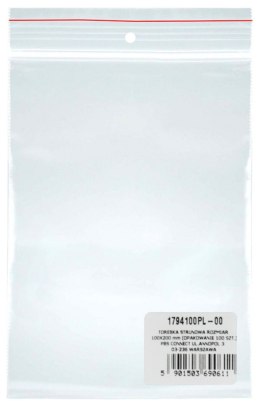 Torebka strunowa DONAU, PP, 100x200mm, 100szt., transparentna