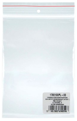 Torebka strunowa DONAU, PP, 80x180mm, 100szt., transparentna