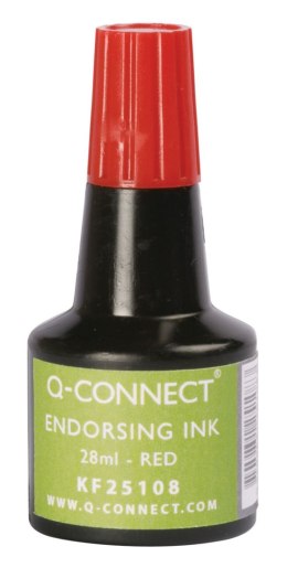 Tusz do pieczątek , 28ml, czerwony, typu Q-CONNECT KF25108