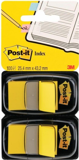 Zakładki indeksujące POST-IT_ (680-Y2EU), PP, 25,4x43,2mm, 2x50 kart., żółte