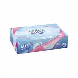 Chusteczki uniwersalne, 2 warstwy, białe, BOX (100sztuk) Alice Light 69004