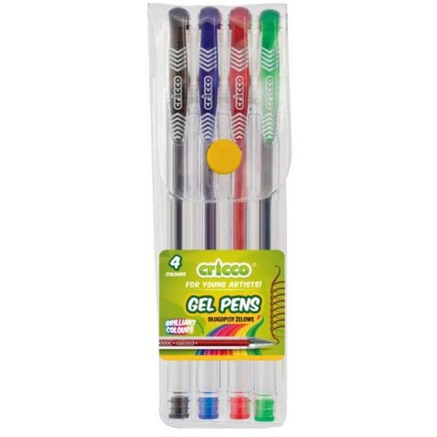 Długopis żelowy CRICCO 4kolory w etui CR817W4 BF