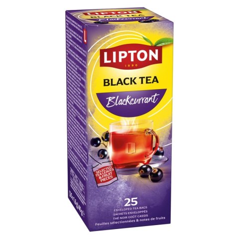 Herbata LIPTON Feel Good Selection, Refresh, czarna porzeczka, (25 kopert fol.)