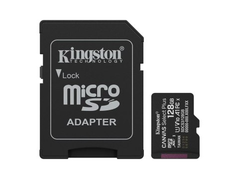 Karta pamięci Canvas Plus Gen3 MicroSD + adapter 128GB Kingston