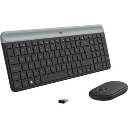 Klawiatura + mysz LOGITECH slim combo MK470 czarna bezprzewodowy zestaw