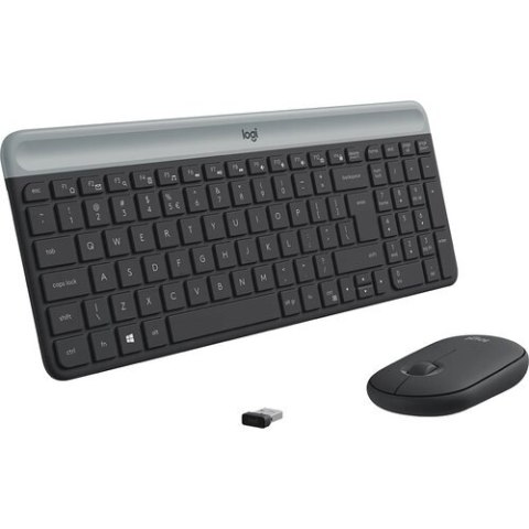 Klawiatura + mysz LOGITECH slim combo MK470 czarna bezprzewodowy zestaw