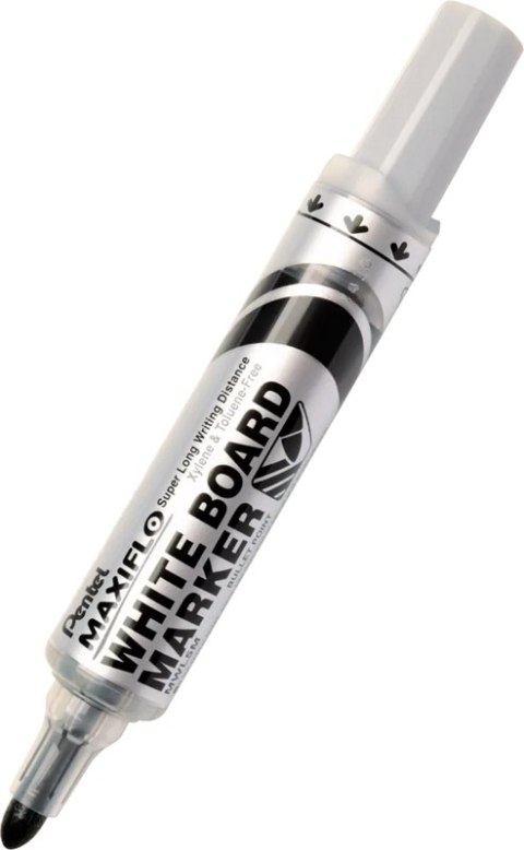 Marker do tablic suchościeralny gruby Maxiflo Pentel MWL5W czarny MWL5W-AX suchościeralny .