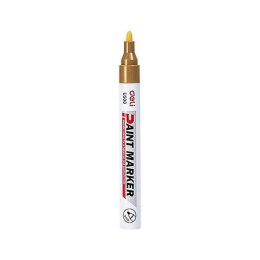 Marker olejowy 2 mm, złoty, EU500_GD, Deli.