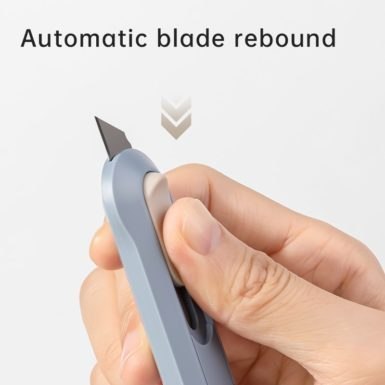 Nożyk biurowy mini, Nusign ENS065, ostrze łamane 12mm, niebieski ENS065-BL Deli