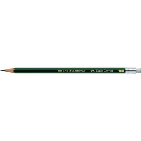 Ołówek CASTELL 9000/B Z GUMKĄ Faber-Castell 119201 FC