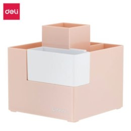 Organizer na biurko - przybornik Deli EZ072, różowy, EZ072P.