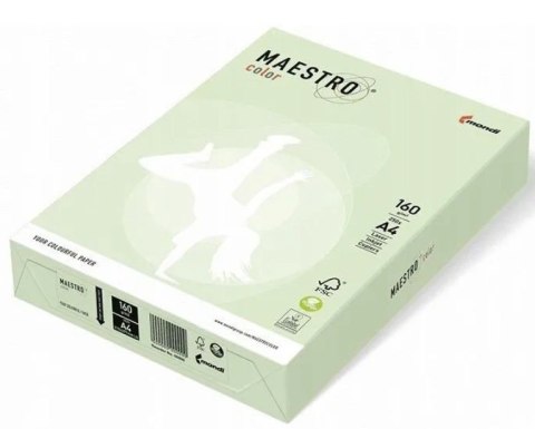 Papier xero MAESTRO COLOR A4 160g 250 ark. GN27 j.zieleń pastel