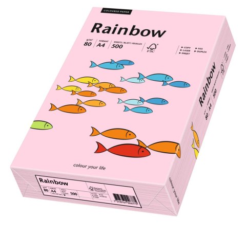 Papier xero kolorowy A3 80g 500 ark. RAINBOW R54R jasnoróżowy 88042522