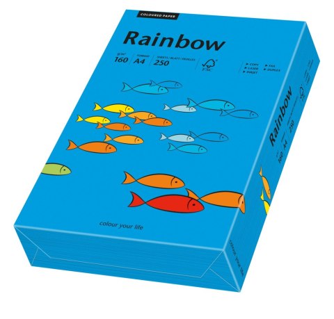 Papier xero kolorowy A4 160g 250 arK. RAINBOW R88 ciemnoniebieski 88042769/69 OPT