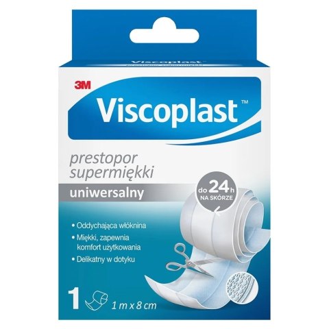 Plaster do cięcia VISCOPLAST Prestopor, supermiękki, 8cmx1m, biały, 4064035061173