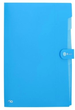 Teczka zatrzaskowa A4, 8 przegródek, seria Rio, niebieska, EB40102_BLUE, Deli.