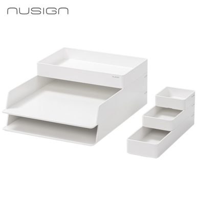 Zestaw organizacyjny Nusign ENS001, 6 elementów, biały ENS001-WH Deli