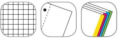 Kołozeszyt A4 100k kratka z perforacją kolor margines mix INTERDRUK