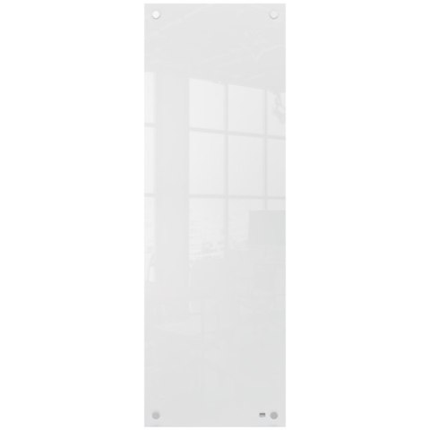 Mała podłużna szklana tablica suchościeralna Nobo Home 300x900mm, biała 1915604